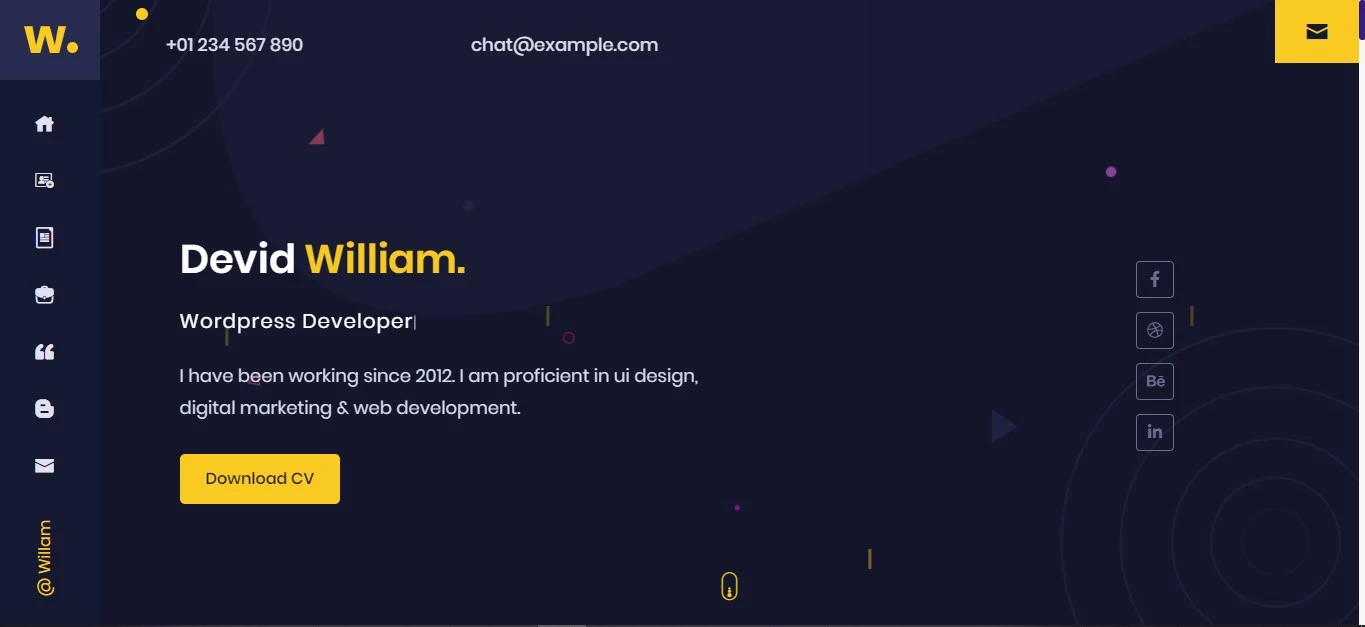 William - openresume template screenshot