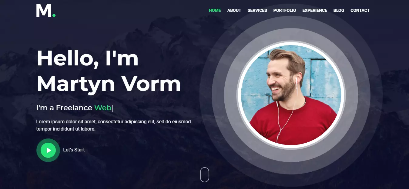 Martyn CV - openresume template screenshot